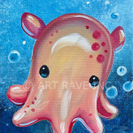 Darling Dumbo Baby Octopus Canvas Painting Class - Kids And Family
