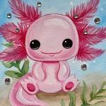 Baby Axolotl Canvas Class - Kids And Family
