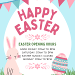 Closed Easter Sunday