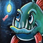 Let It Glow Angler Fish Canvas Class - Kids And Family