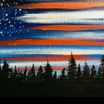 Veterans Day Tribute - Stars & Stripes Forest Canvas Class