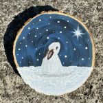Snow Bunny Wood Slice Painting Class