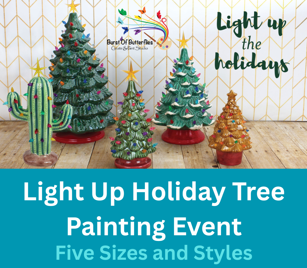 Happy Little Trees - Vintage Ceramic Tree (light up) Painting Event