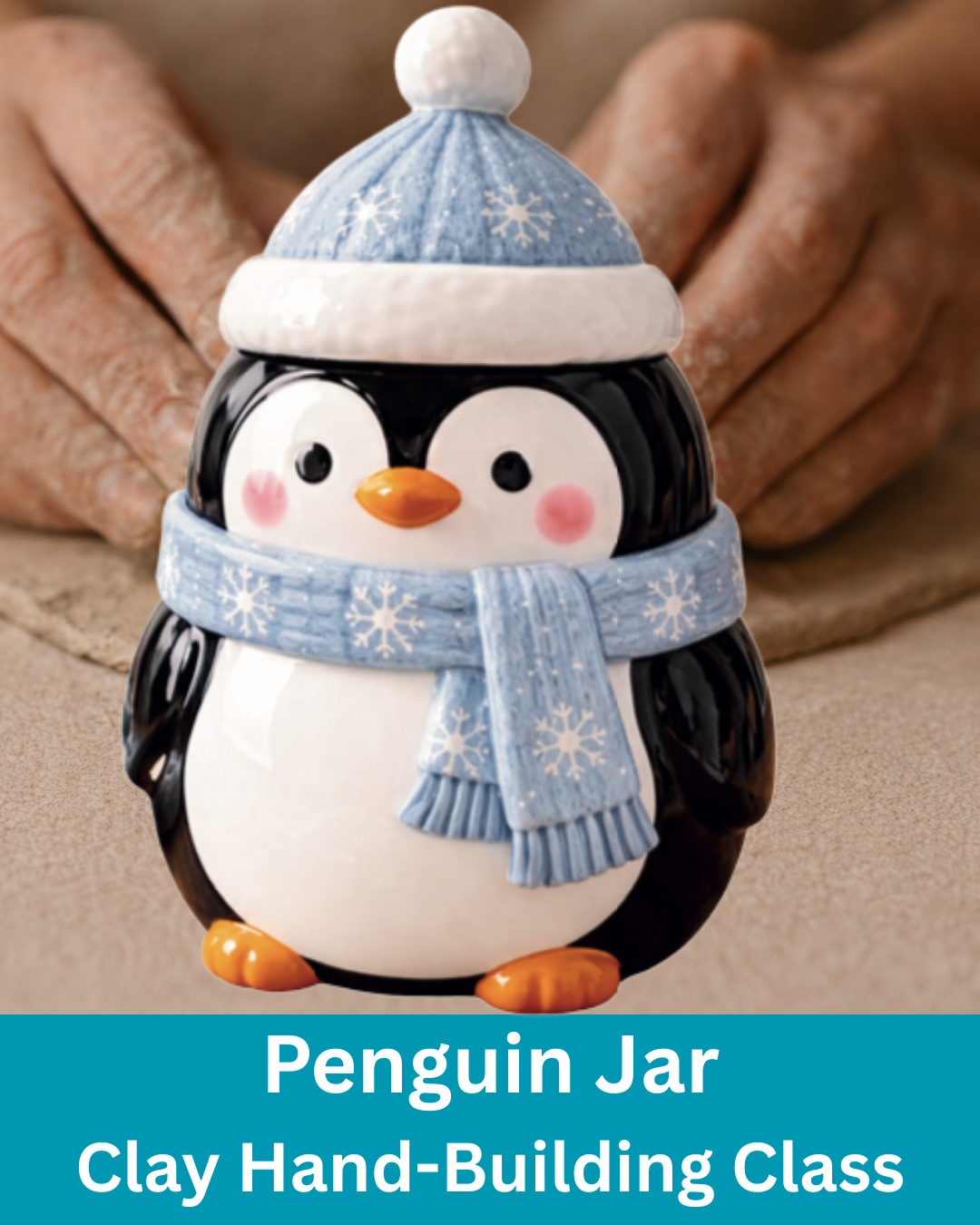 Penguin Jar - Hand Building Clay Class