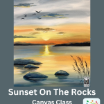 Sunset On The Rocks – Guided Canvas Class in Peoria AZ