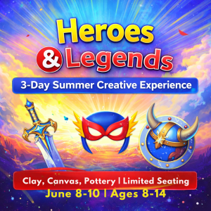 Summer Camp Art Experience at Burst Of Butterflies Studios - Heroes & Legends