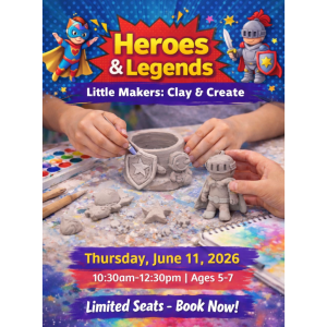 Summer Camp Art Experience for ages 5-7 Heroes & Legends Week at Burst Of Butterflies